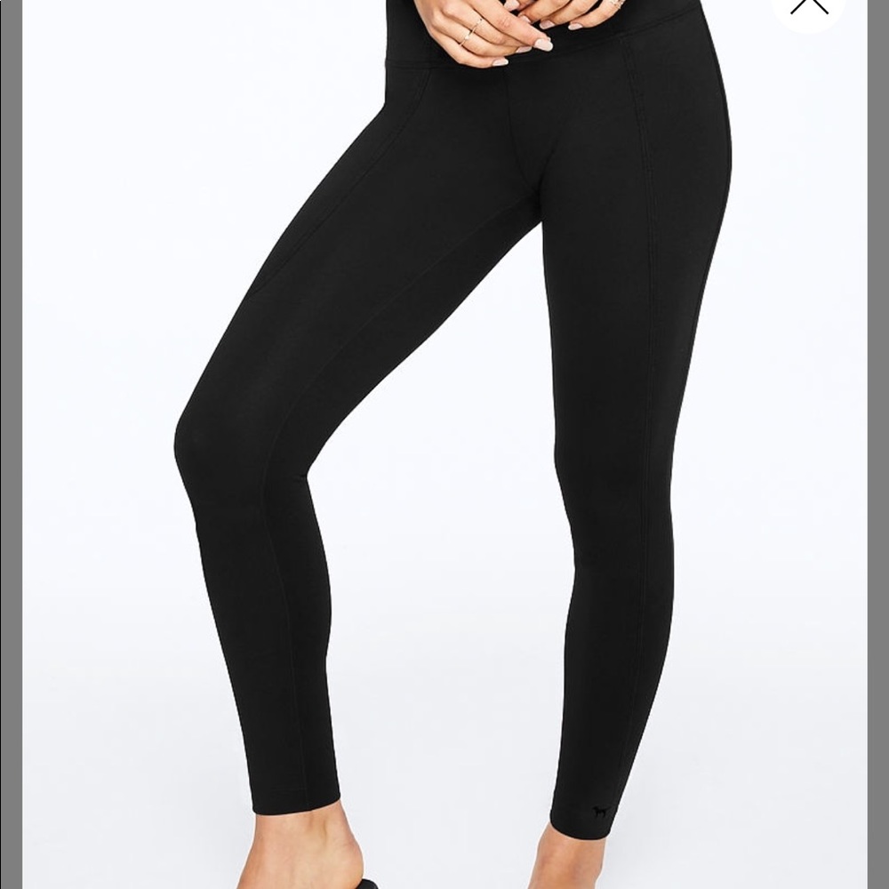 Pink black leggings
